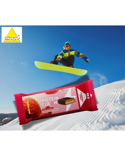 INKOSPOR PROTEIN FLASH BARRETTA FRAGOLA-VANIGLIA 30 x 65g