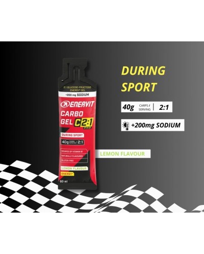 ENERVIT CARBO GEL C2:1 LEMON 24 x 60ml