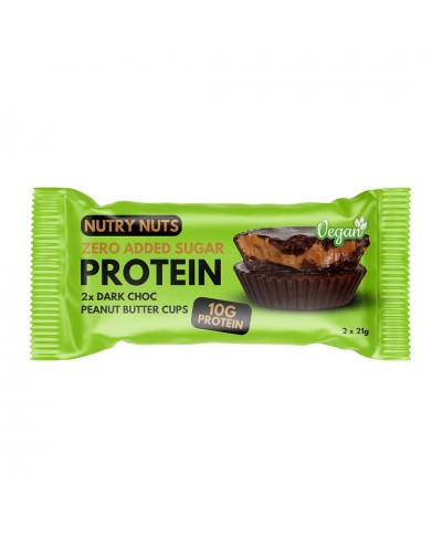 NUTRYNUTS Protein-Erdnussbutter-Cups mit Zartbitterschokolade, 12 x 42 g