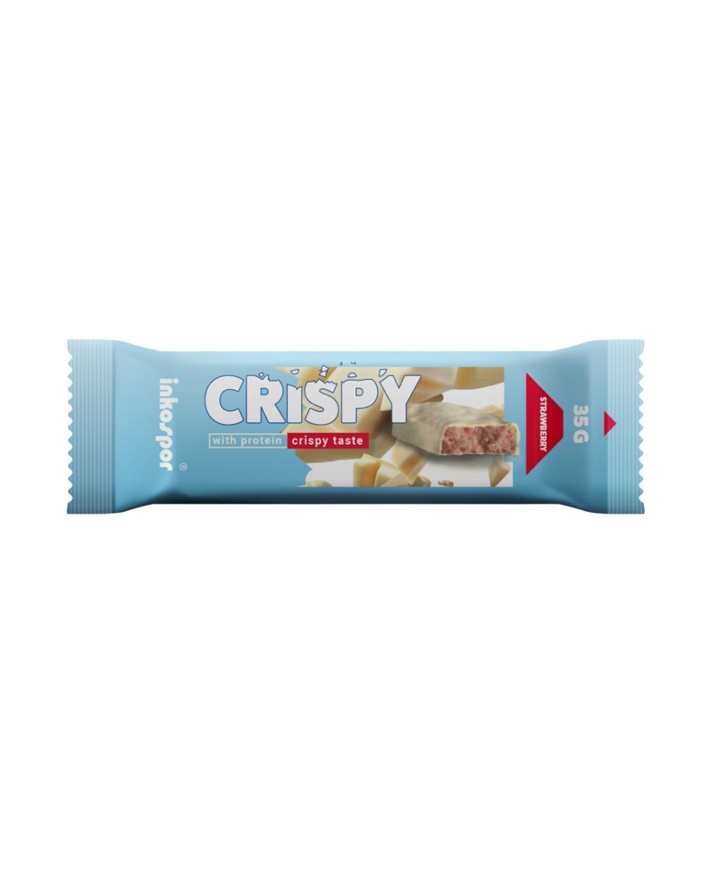 INKOSPOR CRSPY WHITE CHOCOLA STRAWBERRY BARS 24 x 35 g
